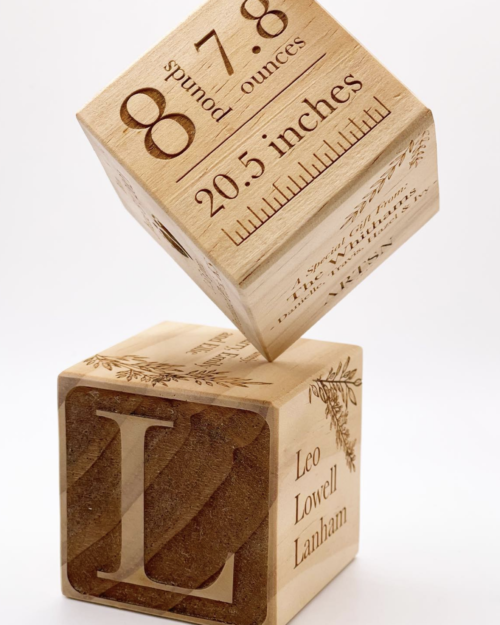 Birth Announcement Baby Block